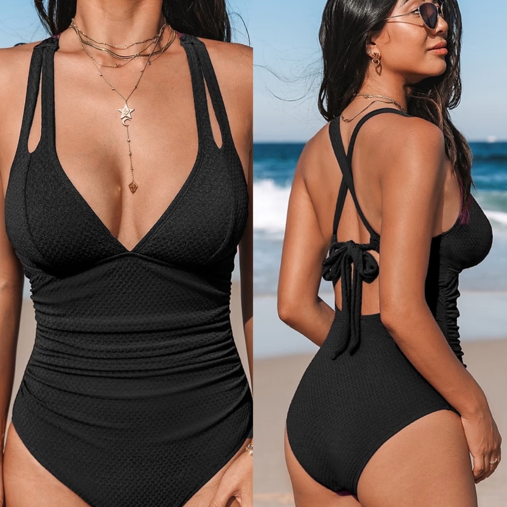 NWT Cupshe Going Live Tummy Control One-Piece Slimming Swimsuit - Medium